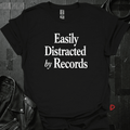 Easily Distracted By Records T-Shirt - Black - T-Shirt