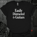 Easily Distracted By Guitars T-Shirt - Black - T-Shirt