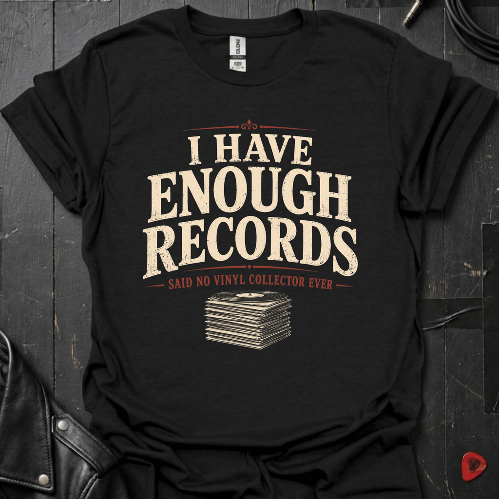 Vinyl Collector Humor T-Shirt - Black - T-Shirt