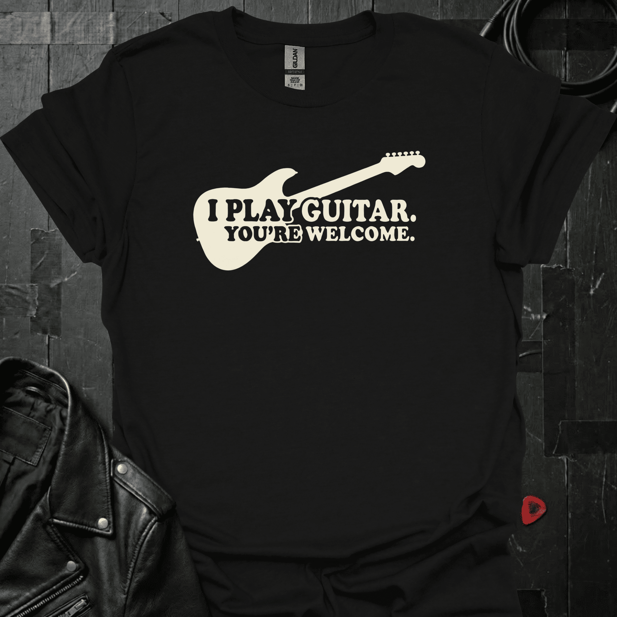 I Play Guitar T-Shirt - Black - T-Shirt