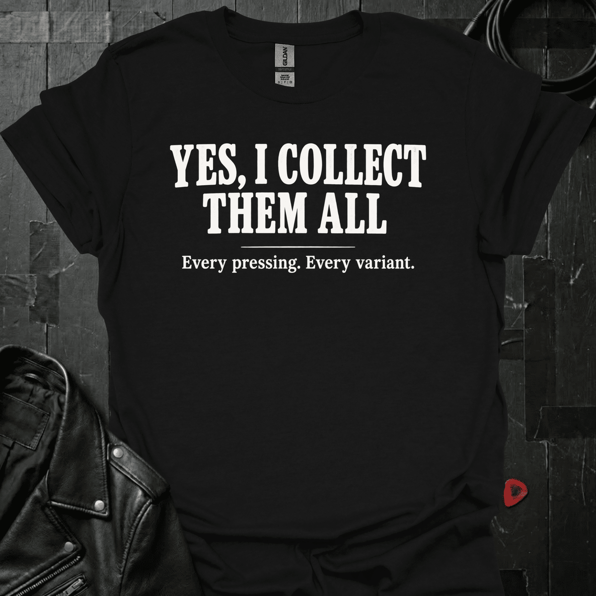 Collect Every Pressing T-Shirt - Black - T-Shirt