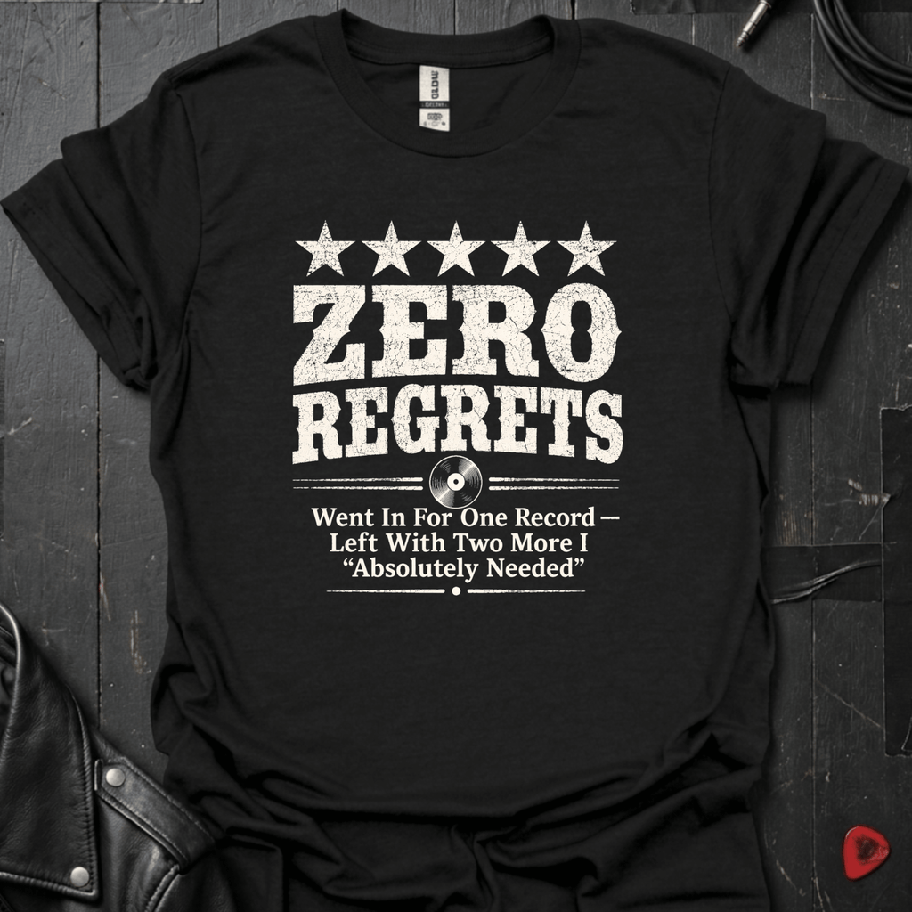 Zero Regrets Review T-Shirt - Black - T-Shirt