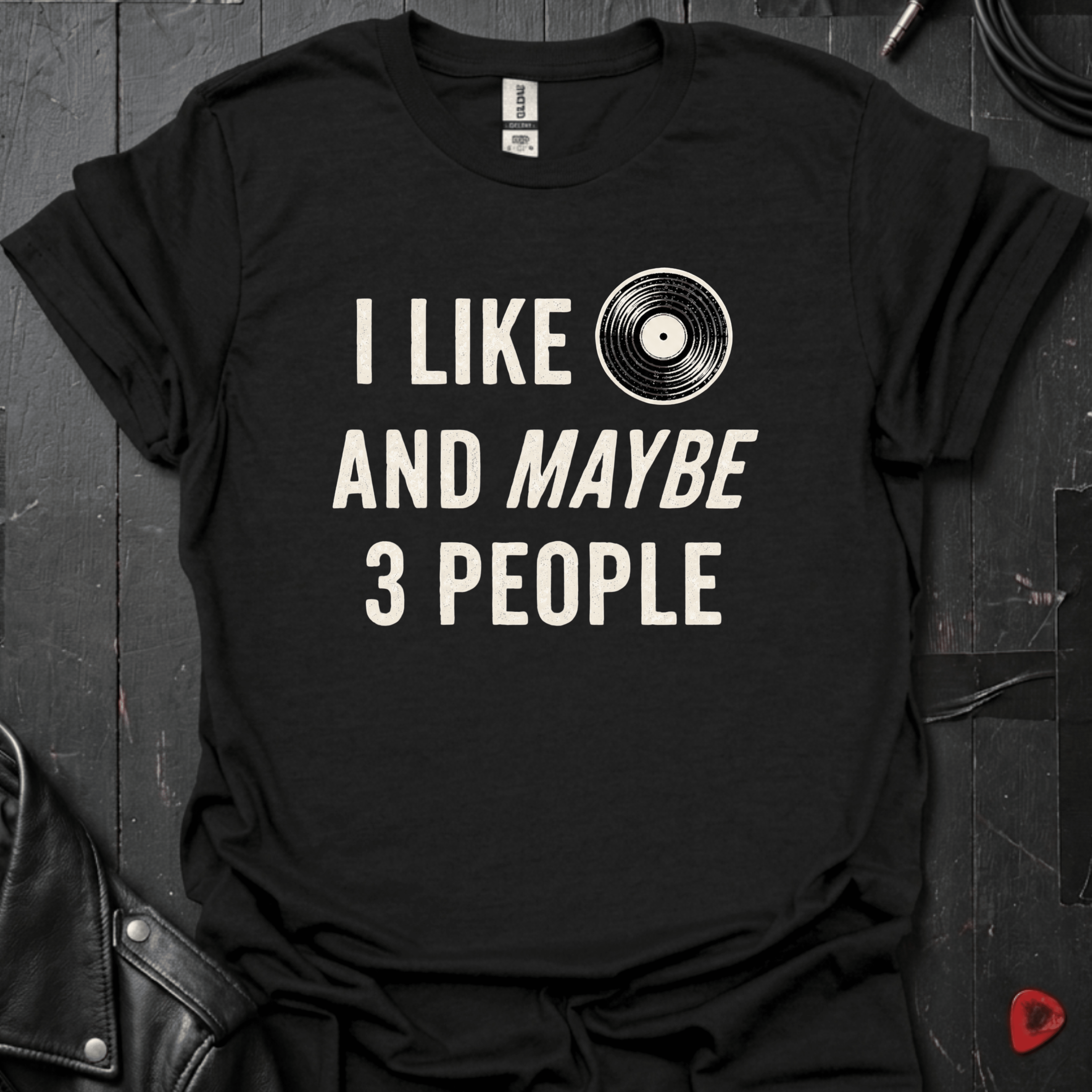 I Like Vinyl T-Shirt - Black - T-Shirt
