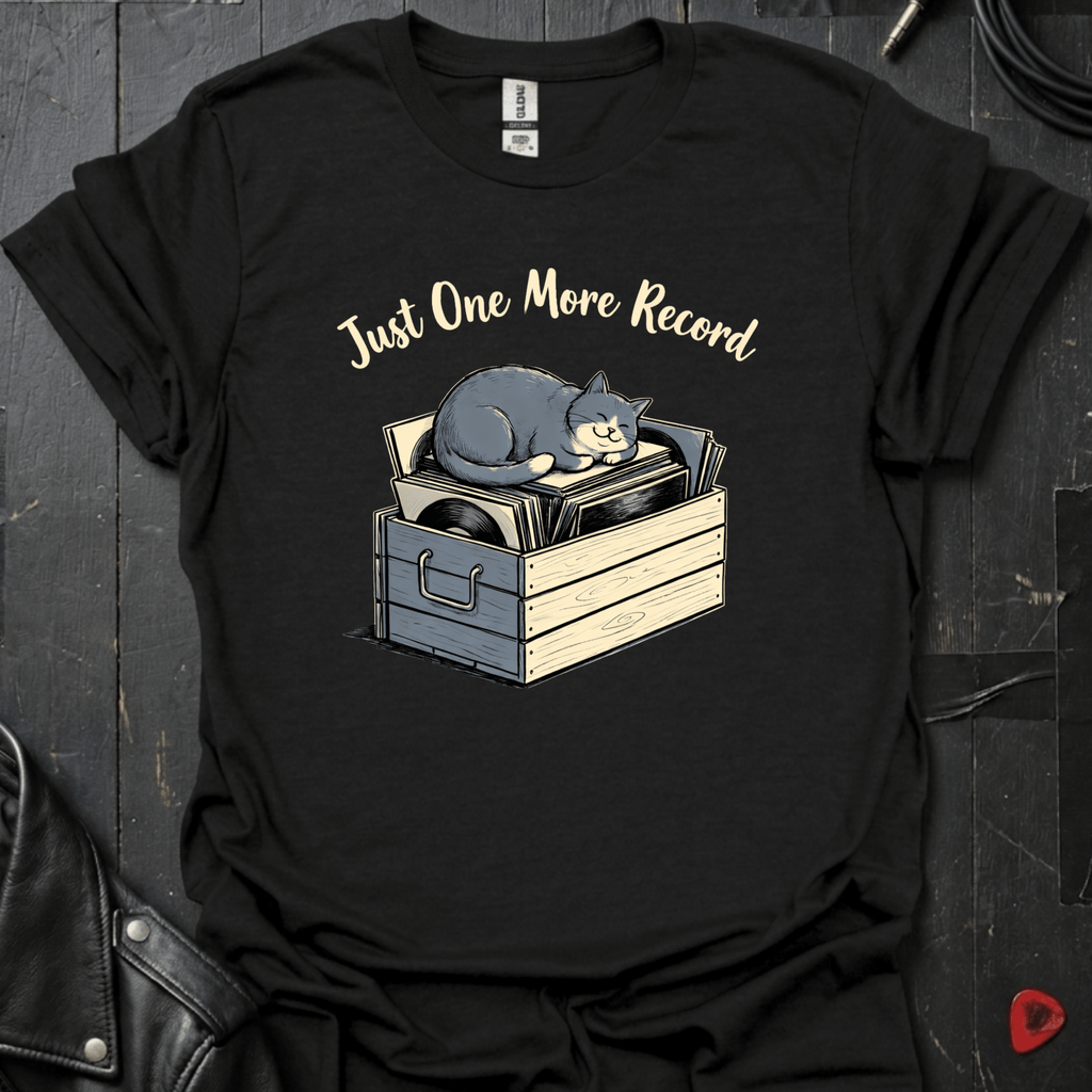 Just One More Record T-Shirt - Black - T-Shirt