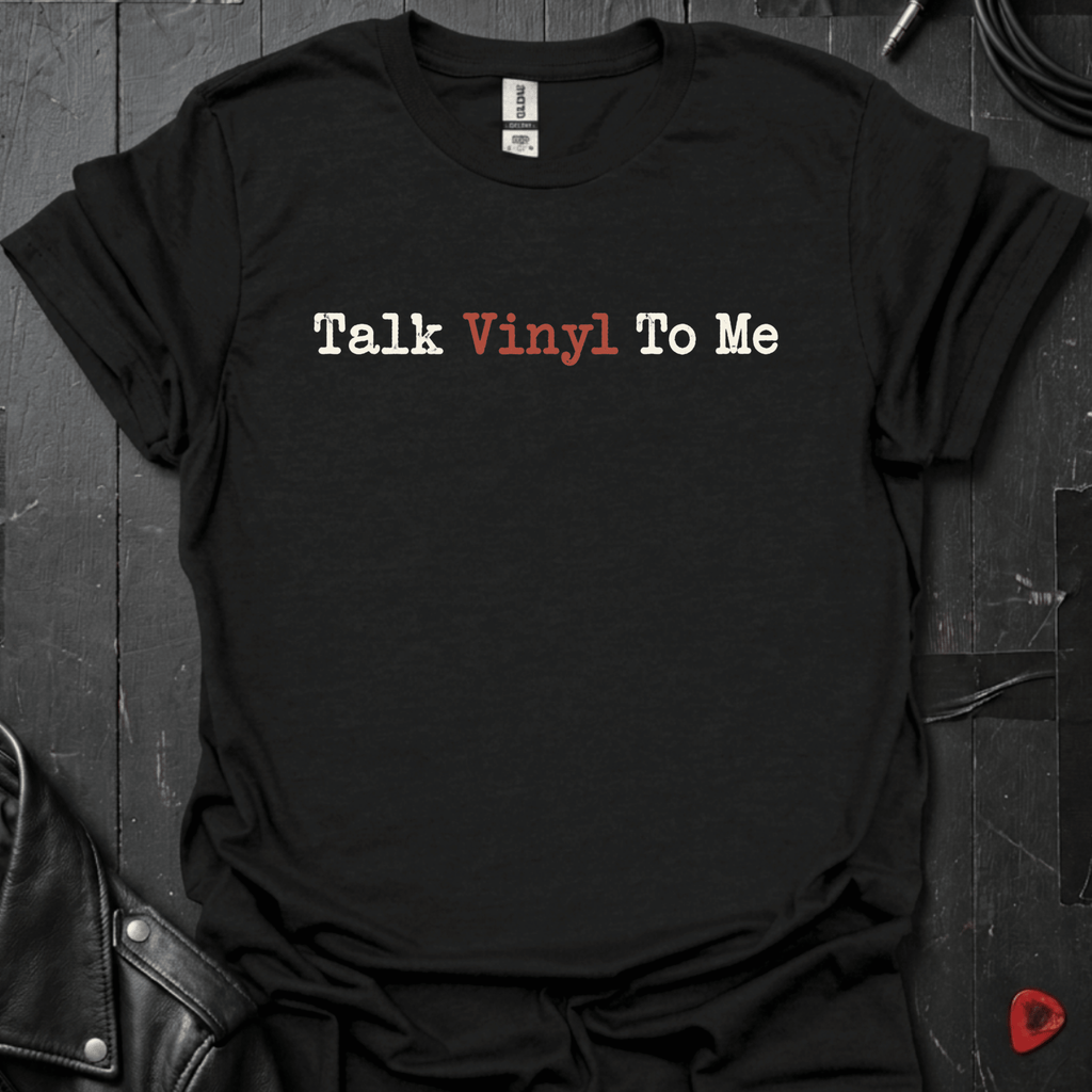Talk Vinyl To Me T-Shirt - Black - T-Shirt