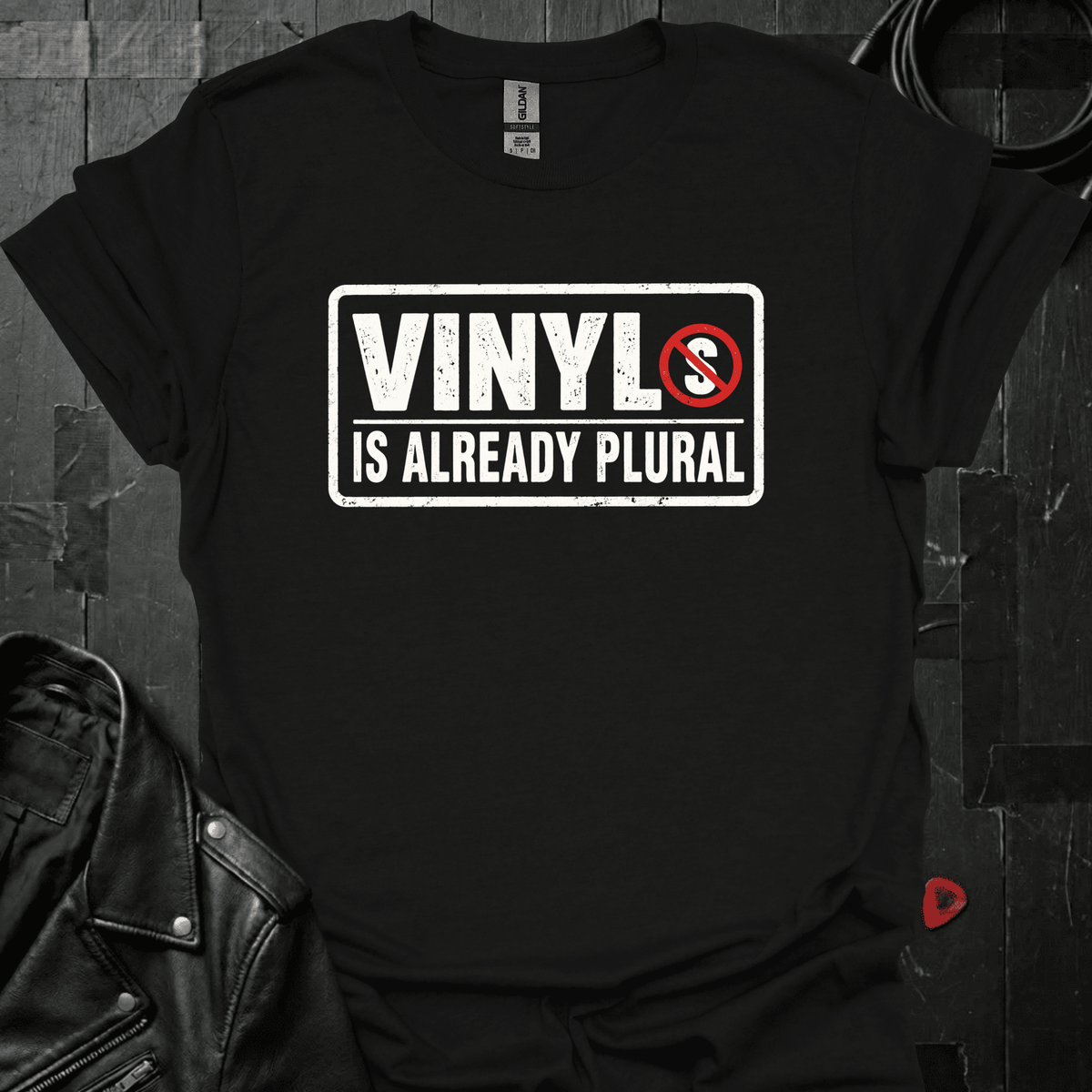 Vinyl Is Already Plural T-Shirt - Black - T-Shirt