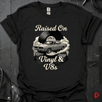 Vinyl And V8s T-Shirt | Classic Car And Vinyl Music Tee - Black - T-Shirt