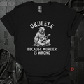 Playing Ukulele T-Shirt - Black - T-Shirt