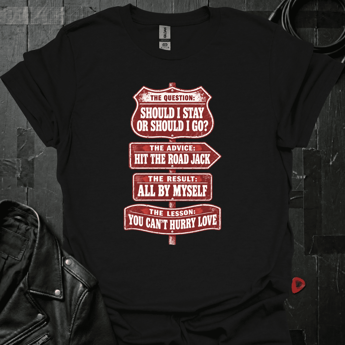 Roadside Song Advice T-Shirt - Black - T-Shirt