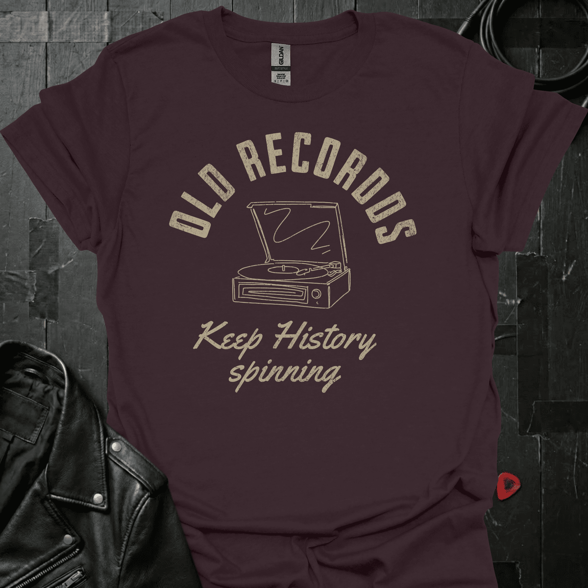History On Vinyl T-Shirt - Dark Chocolate - T-Shirt