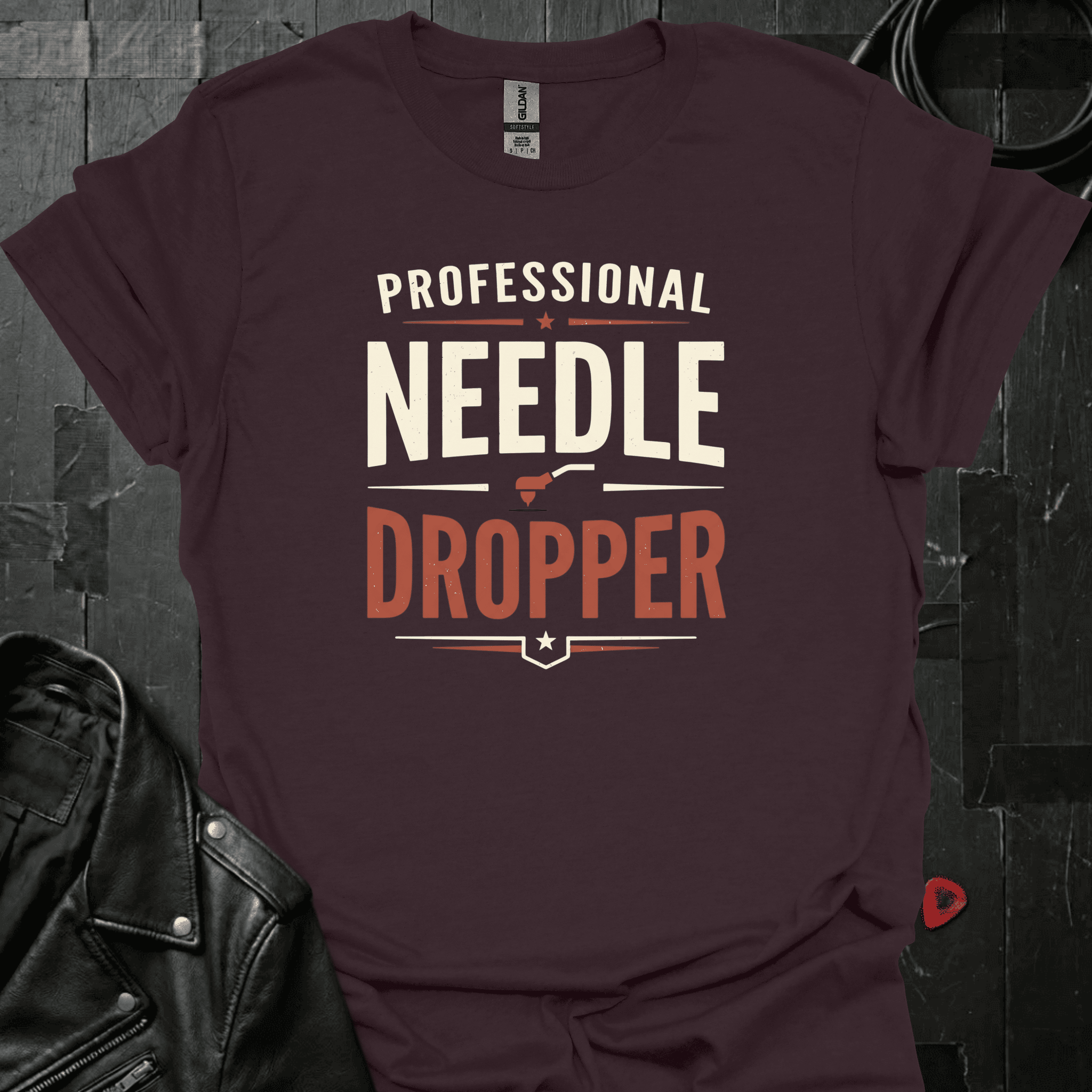 Professional Needle Dropper T-Shirt - Dark Chocolate - T-Shirt