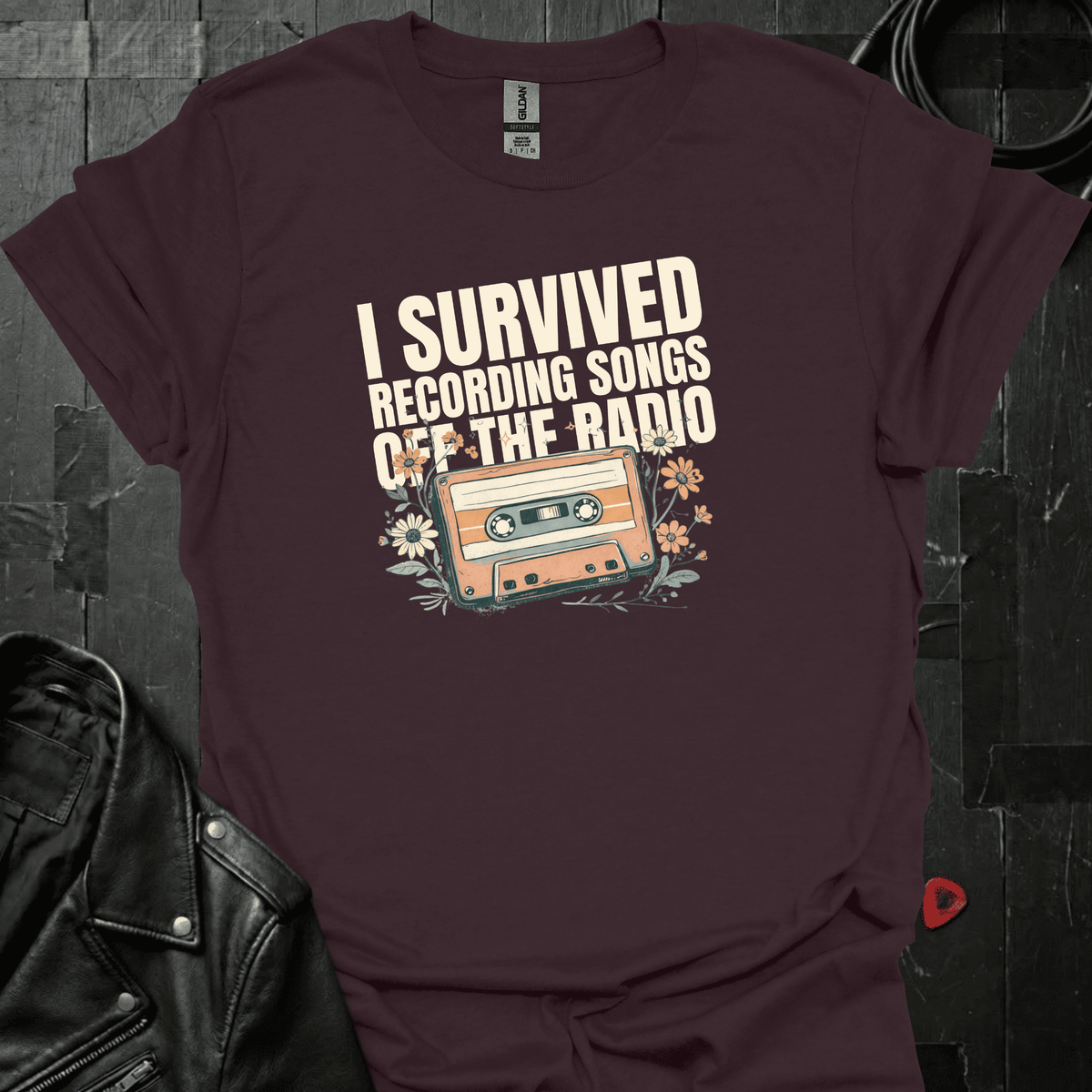 I Survived Recording Songs T-Shirt - Dark Chocolate - T-Shirt