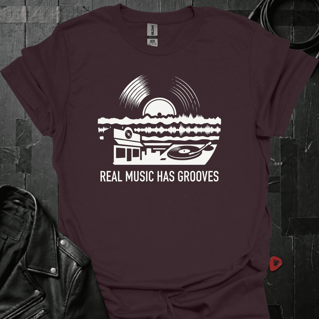Real Music Grooves T-Shirt - Dark Chocolate - T-Shirt