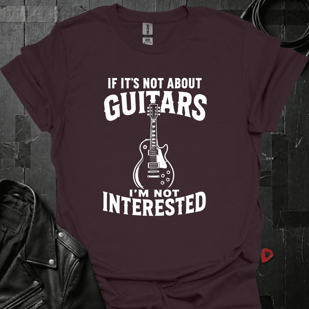 Guitars Only T-Shirt - Dark Chocolate - T-Shirt