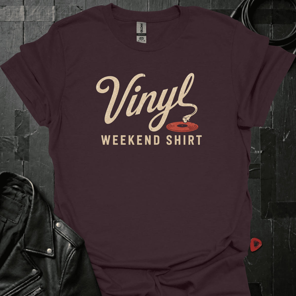 My Vinyl Weekend T-Shirt - Dark Chocolate