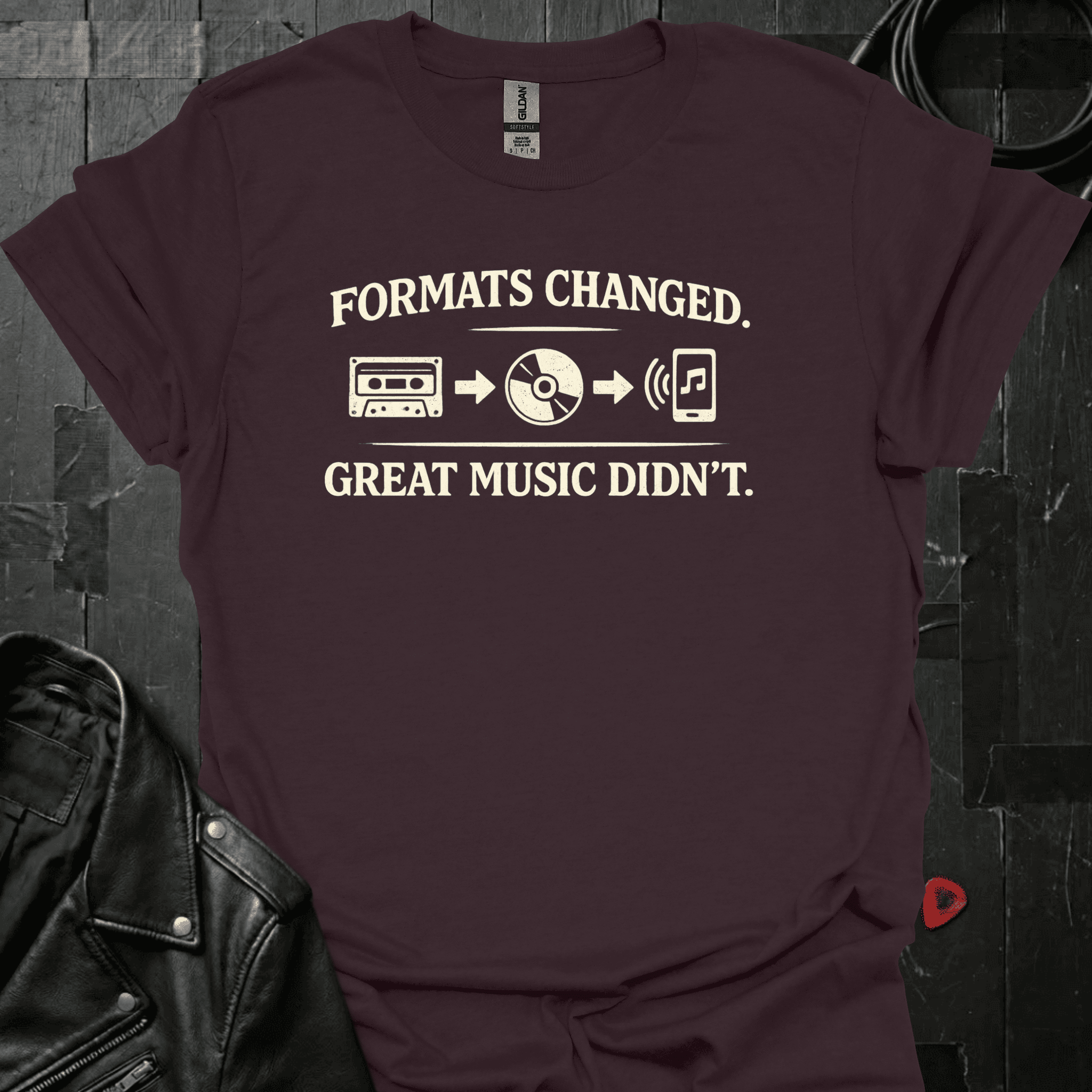 Music Formats Changed T-Shirt - Dark Chocolate - T-Shirt