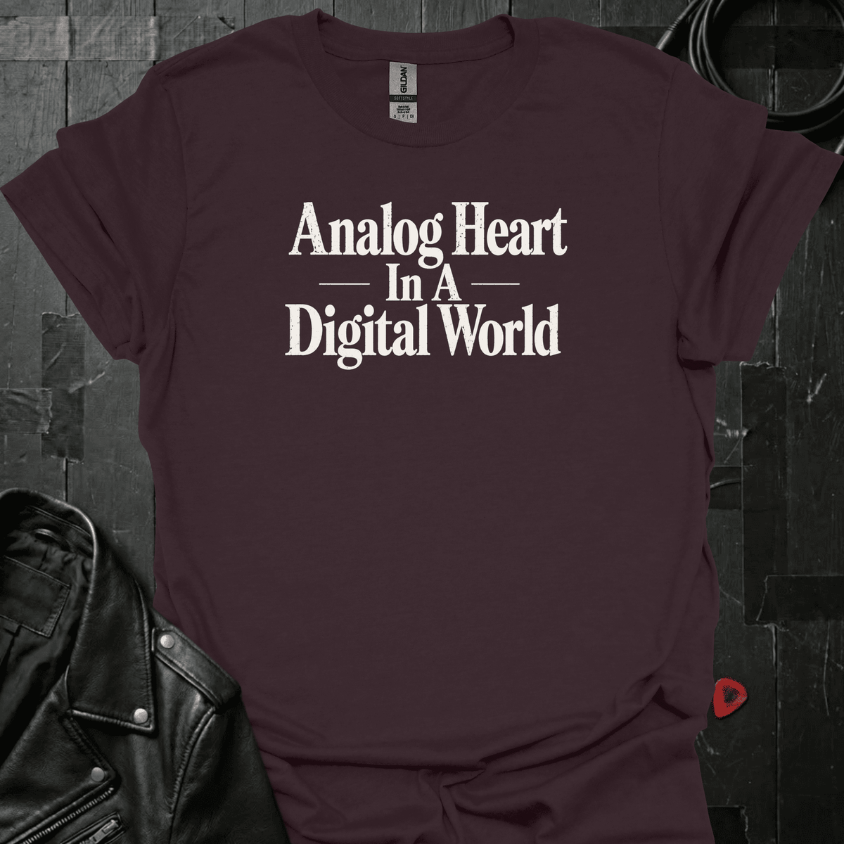 Analog Heart T-Shirt - Dark Chocolate - T-Shirt