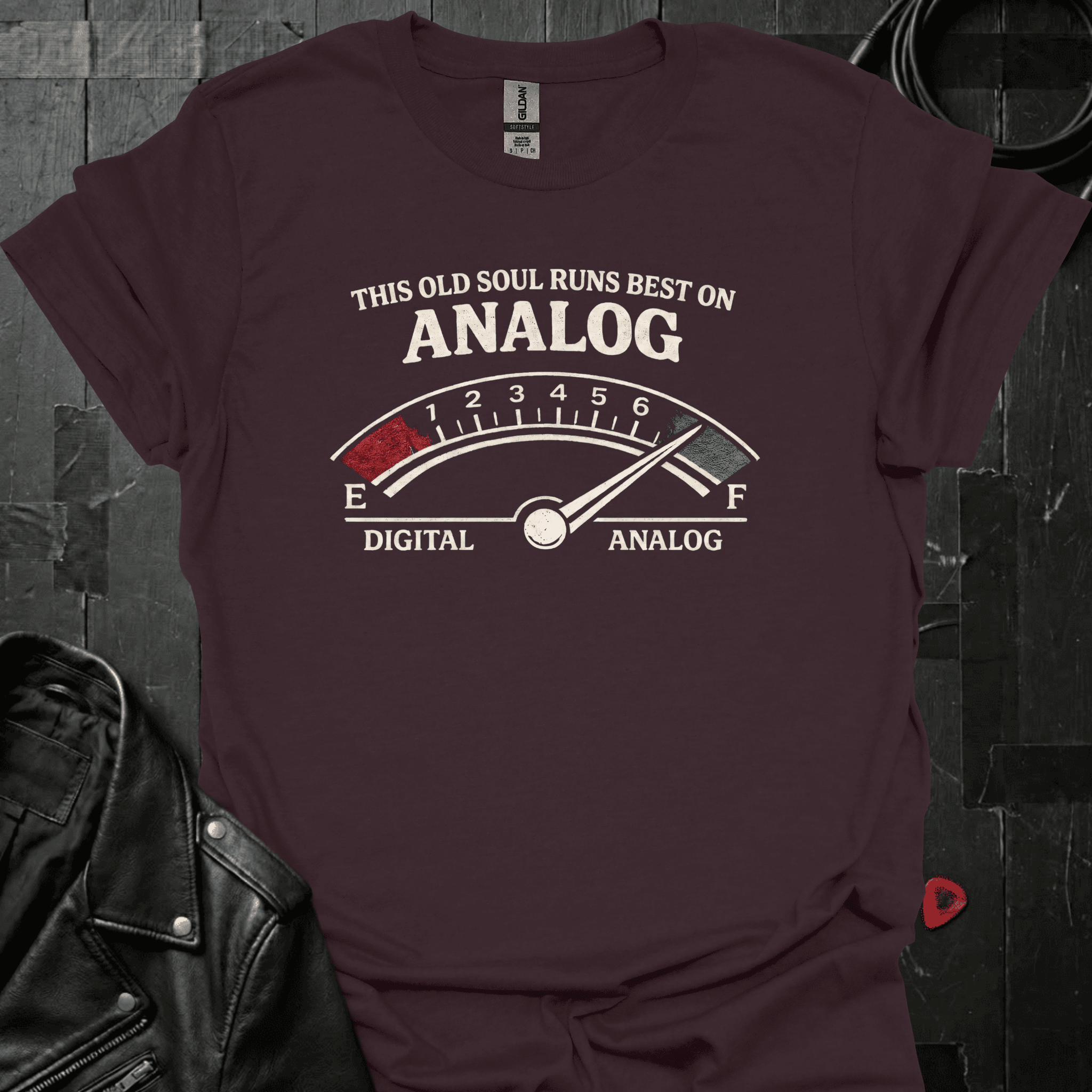 Runs Best On Analog T-Shirt - Dark Chocolate - T-Shirt