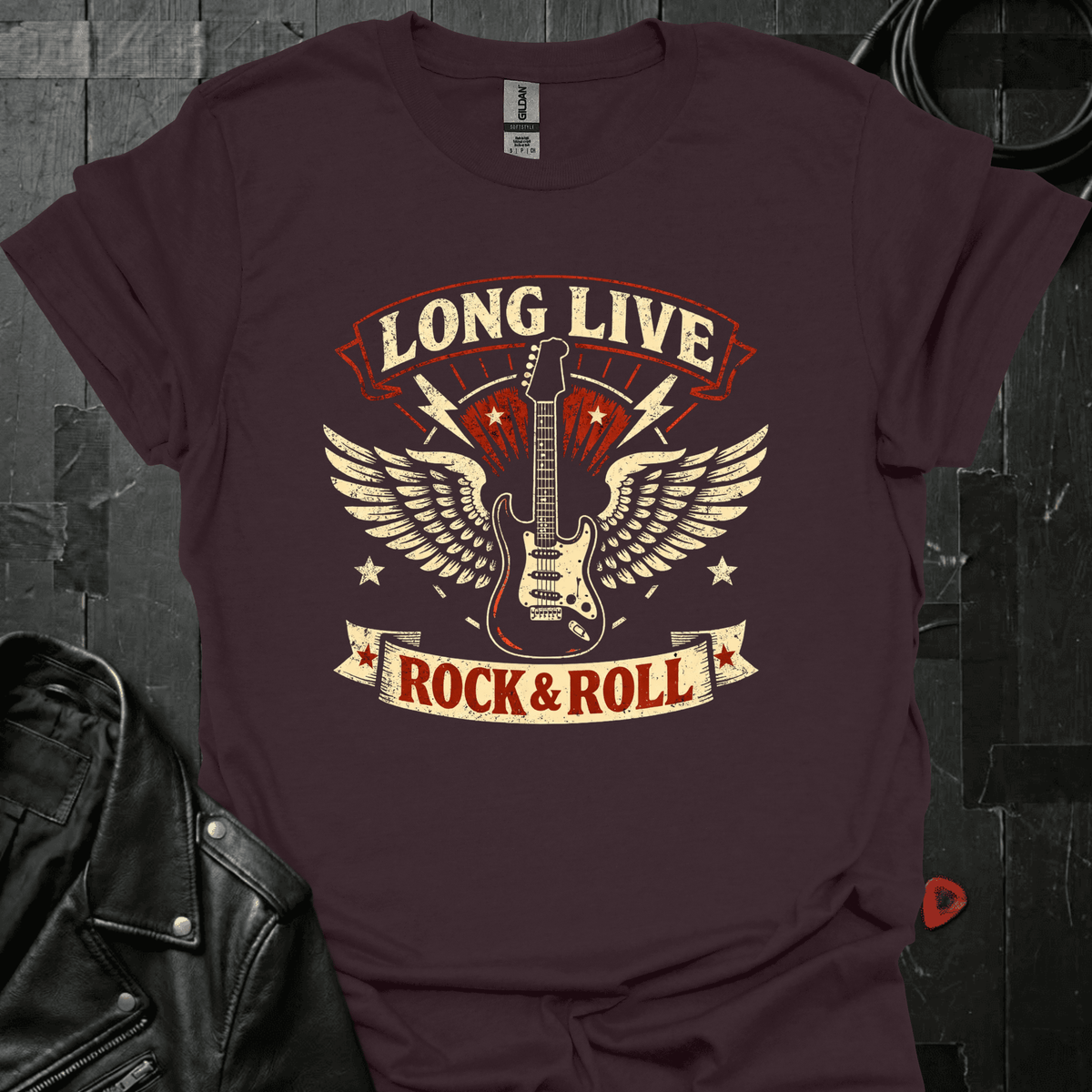 Long Live Rock & Roll T-Shirt - Dark Chocolate - T-Shirt