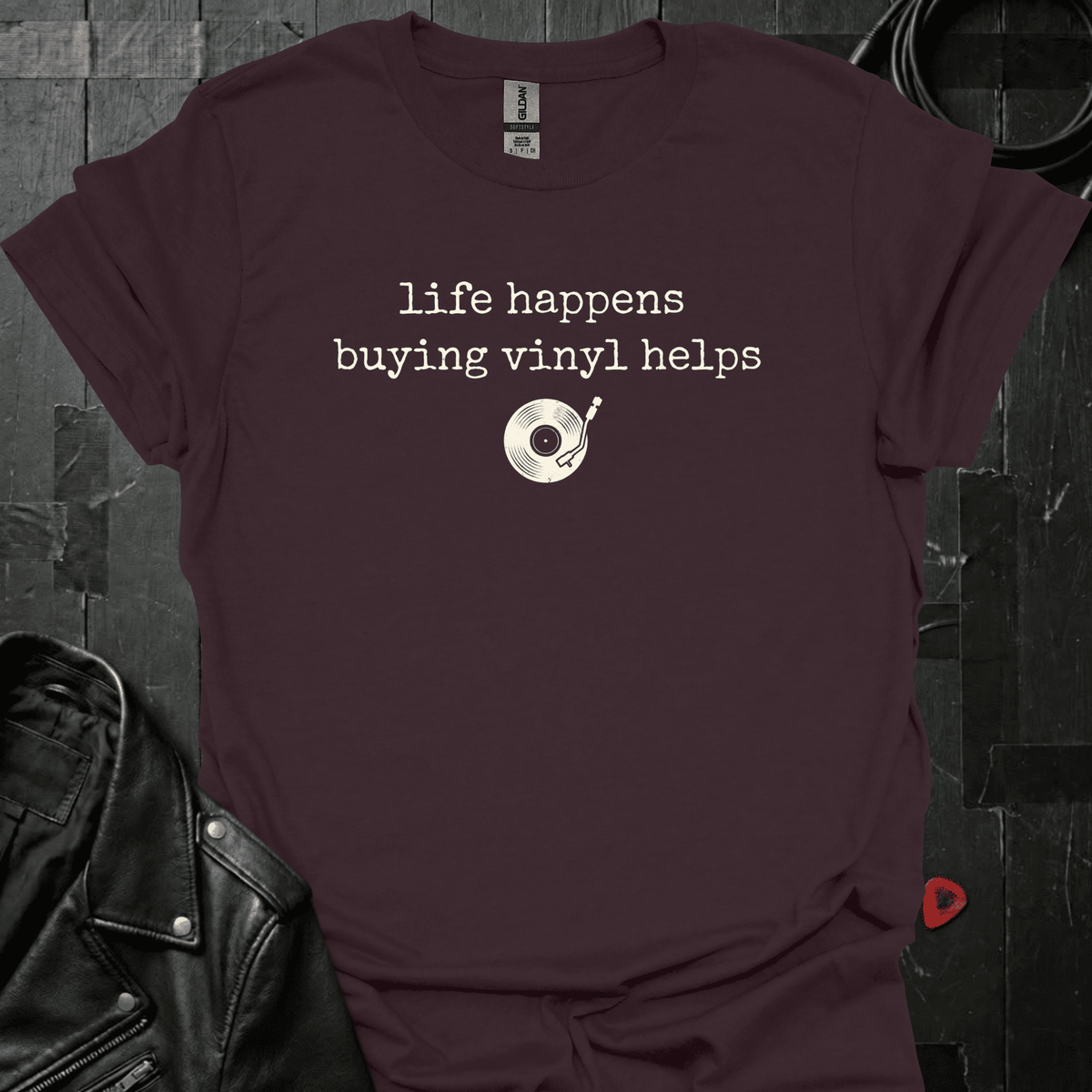 Life Happens T-Shirt GeloGroove Dark Chocolate
