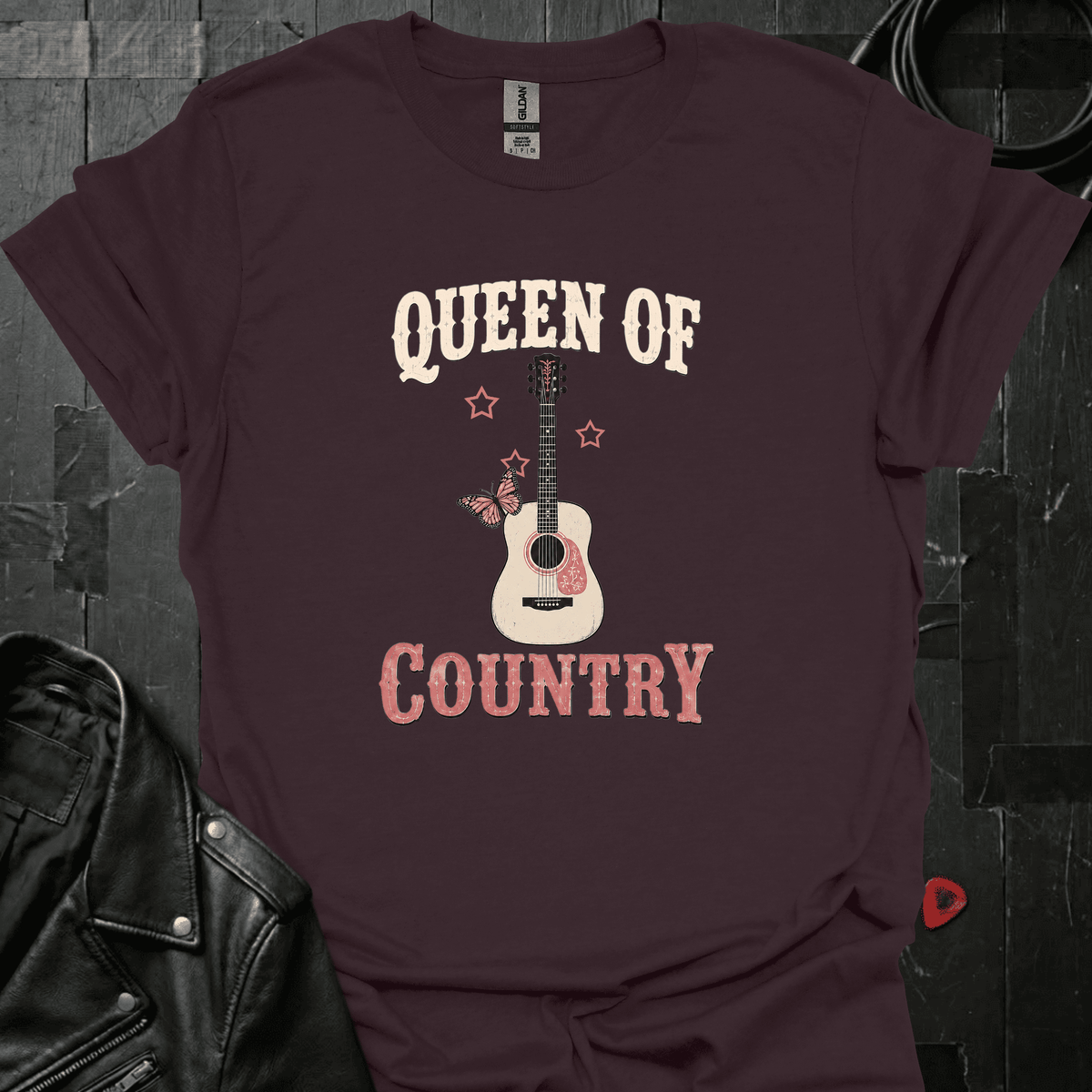 Queen Of Country T-Shirt - Dark Chocolate - T-Shirt