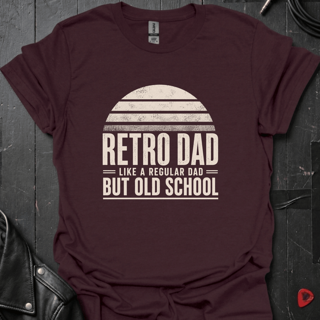 Retro Dad T-Shirt | Old School Dad Music Tee - Dark Chocolate - T-Shirt