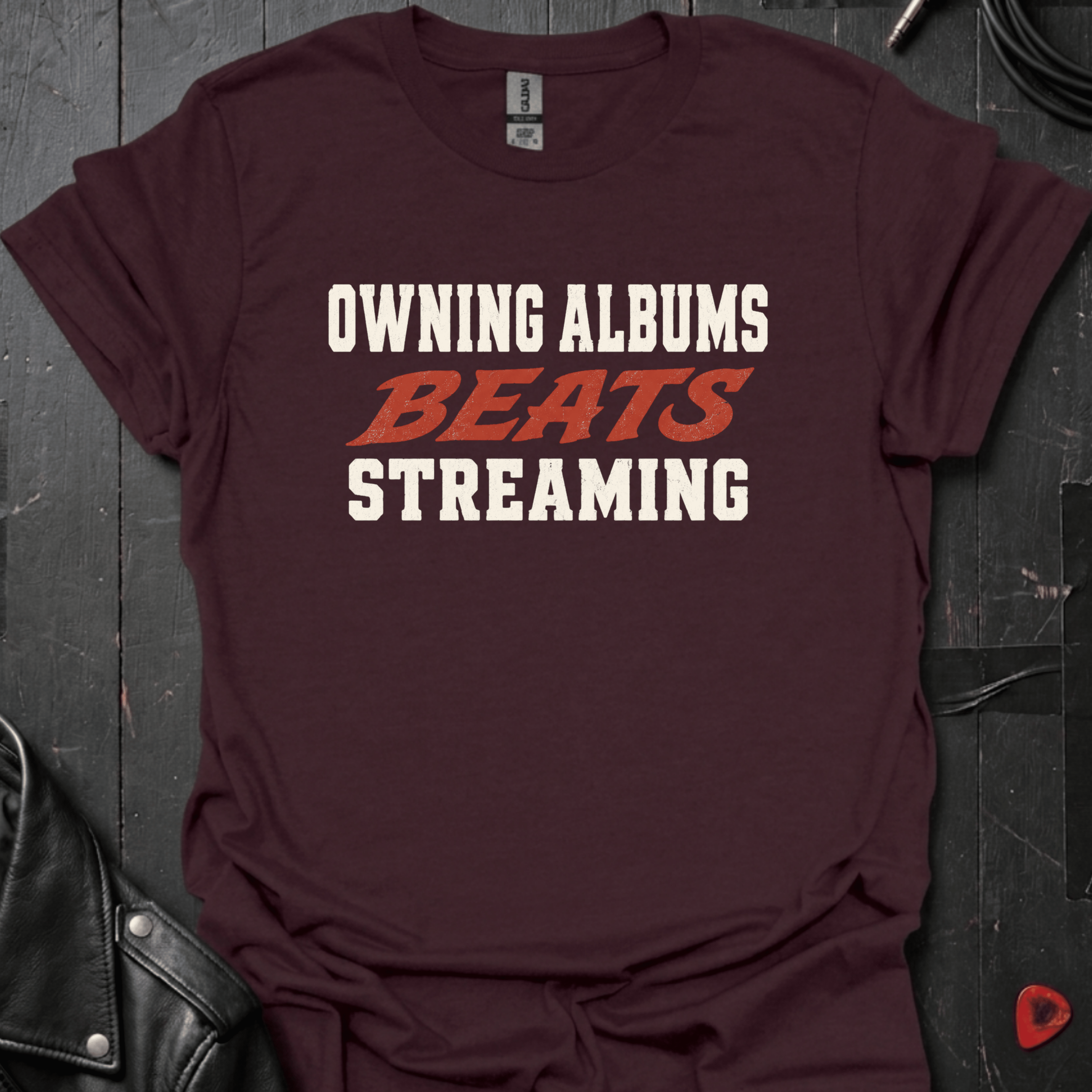 Albums Beats Streaming T-Shirt - Dark Chocolate - T-Shirt