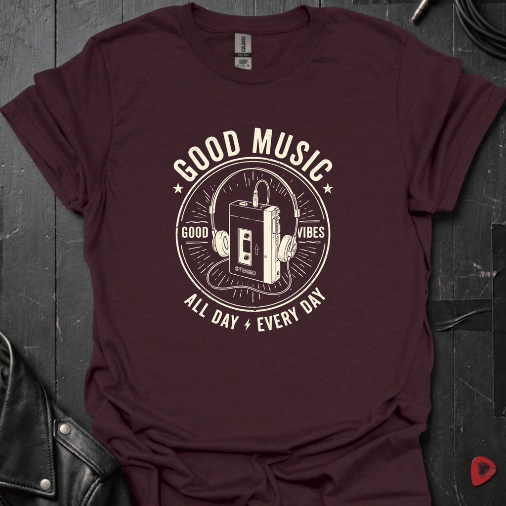 Good Music All Day T-Shirt - Dark Chocolate - T-Shirt