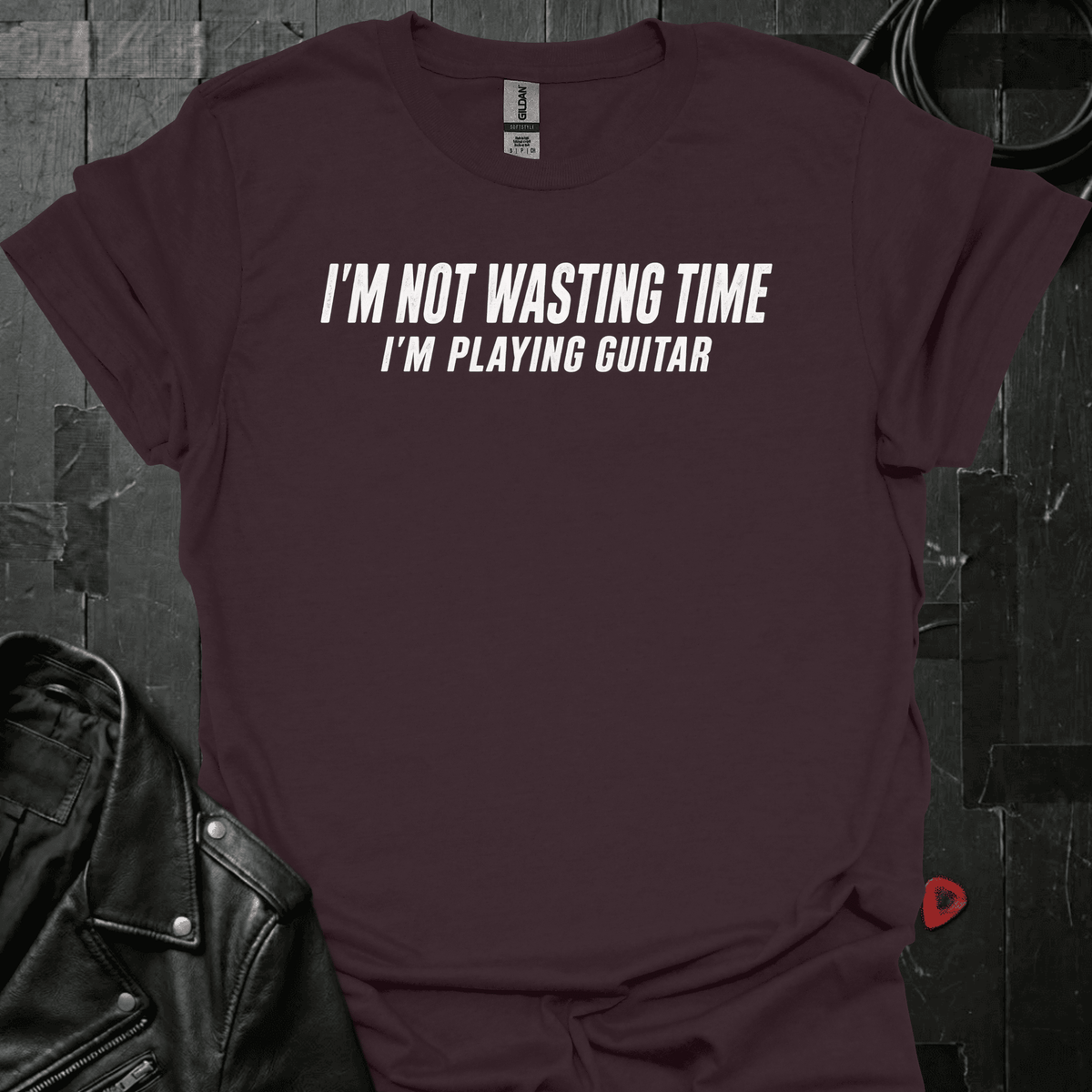 Playing Guitar Instead T-Shirt - Dark Chocolate - T-Shirt