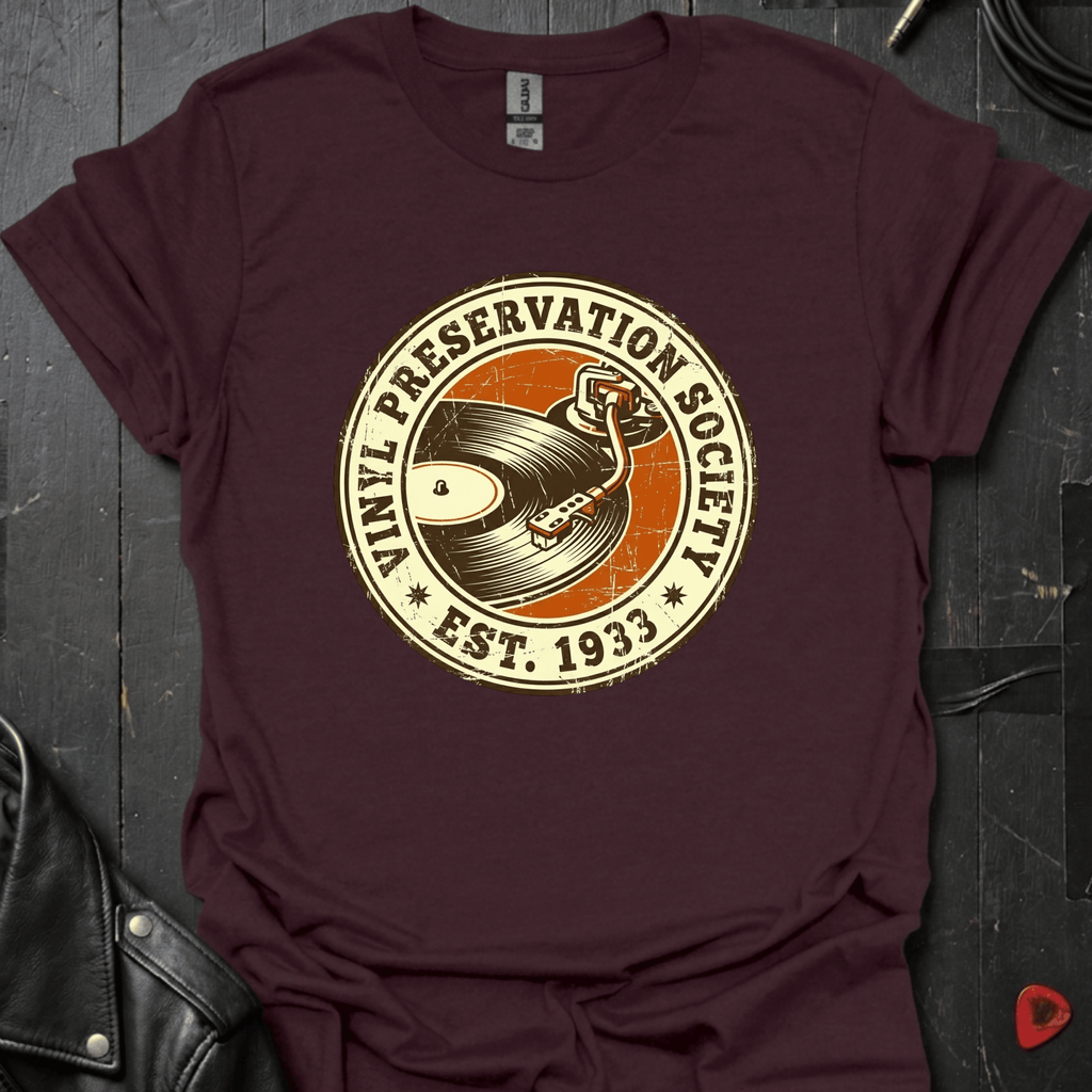 Vinyl Preservation Society T-Shirt - Dark Chocolate - T-Shirt