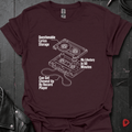 Cassette Tape Diagram T-Shirt - Dark Chocolate - T-Shirt