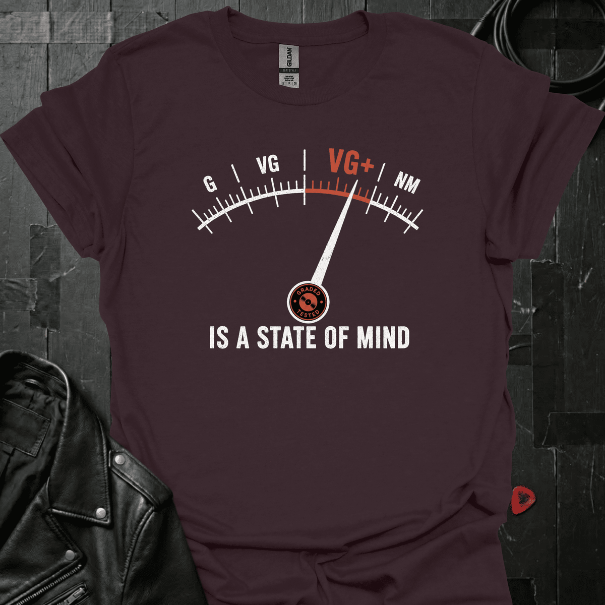 VG+ Vinyl Collector T-Shirt - Dark Chocolate - T-Shirt