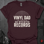 Vinyl Dad T-Shirt | Funny Better Records Dad Tee - Dark Chocolate - T-Shirt