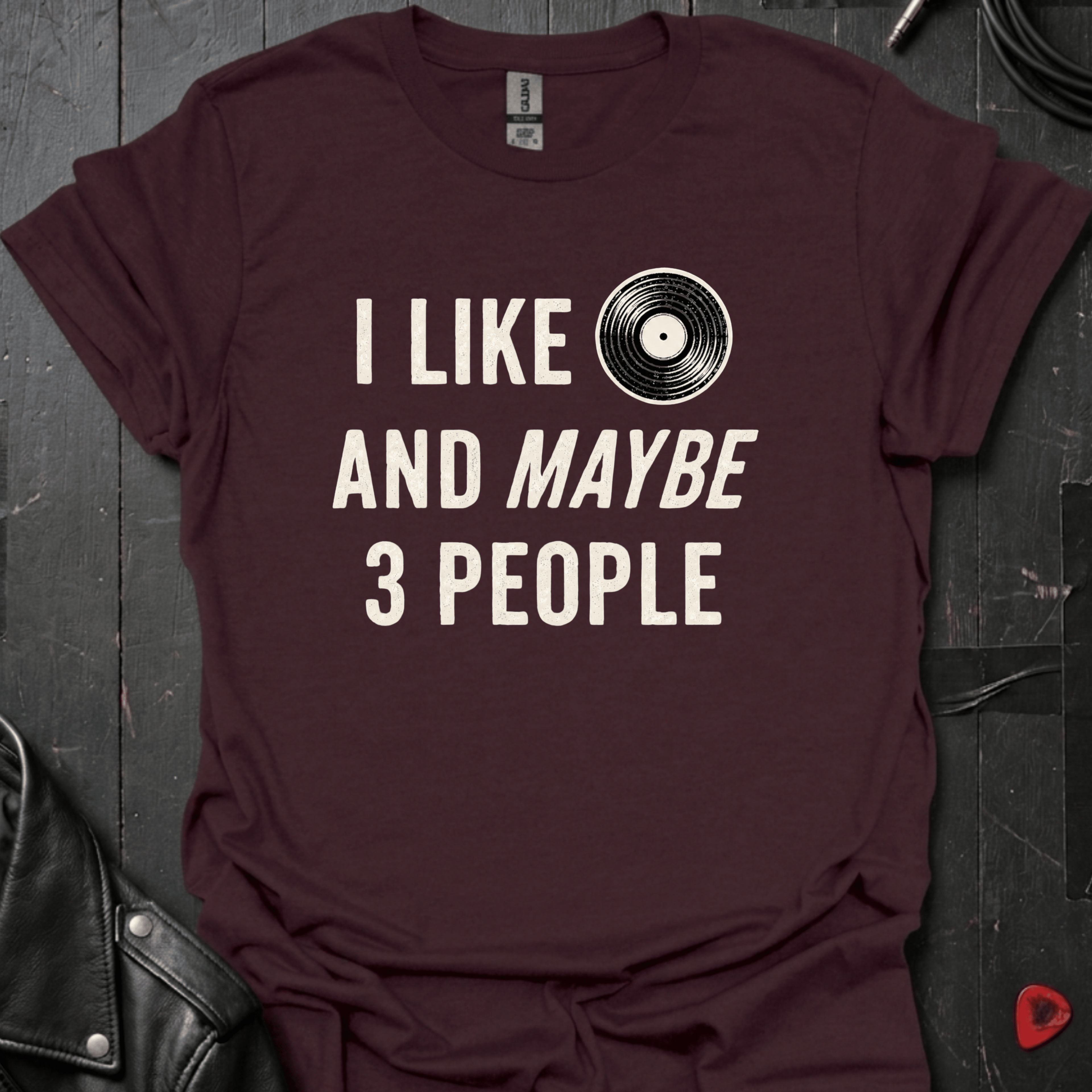 I Like Vinyl T-Shirt - Dark Chocolate - T-Shirt