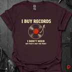 I Buy Records T-Shirt - Dark Chocolate - T-Shirt
