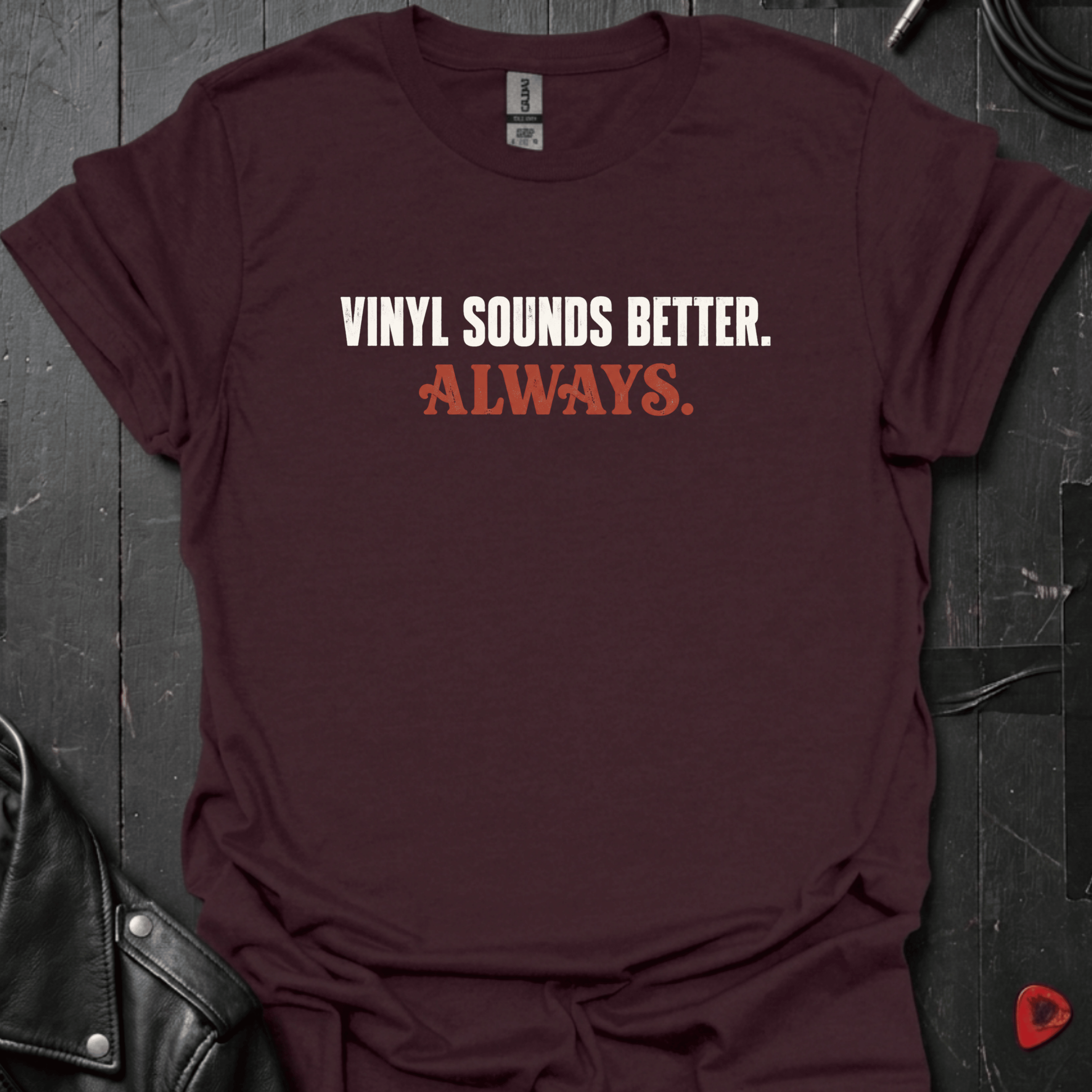 Vinyl Sounds Better T-Shirt - Dark Chocolate - T-Shirt