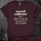 Record Collector Definition T-Shirt | Funny Vinyl Lover - Dark Chocolate - T-Shirt