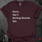 Sorting Records T-Shirt | Funny Vinyl Lover Tee - Dark Chocolate - T-Shirt
