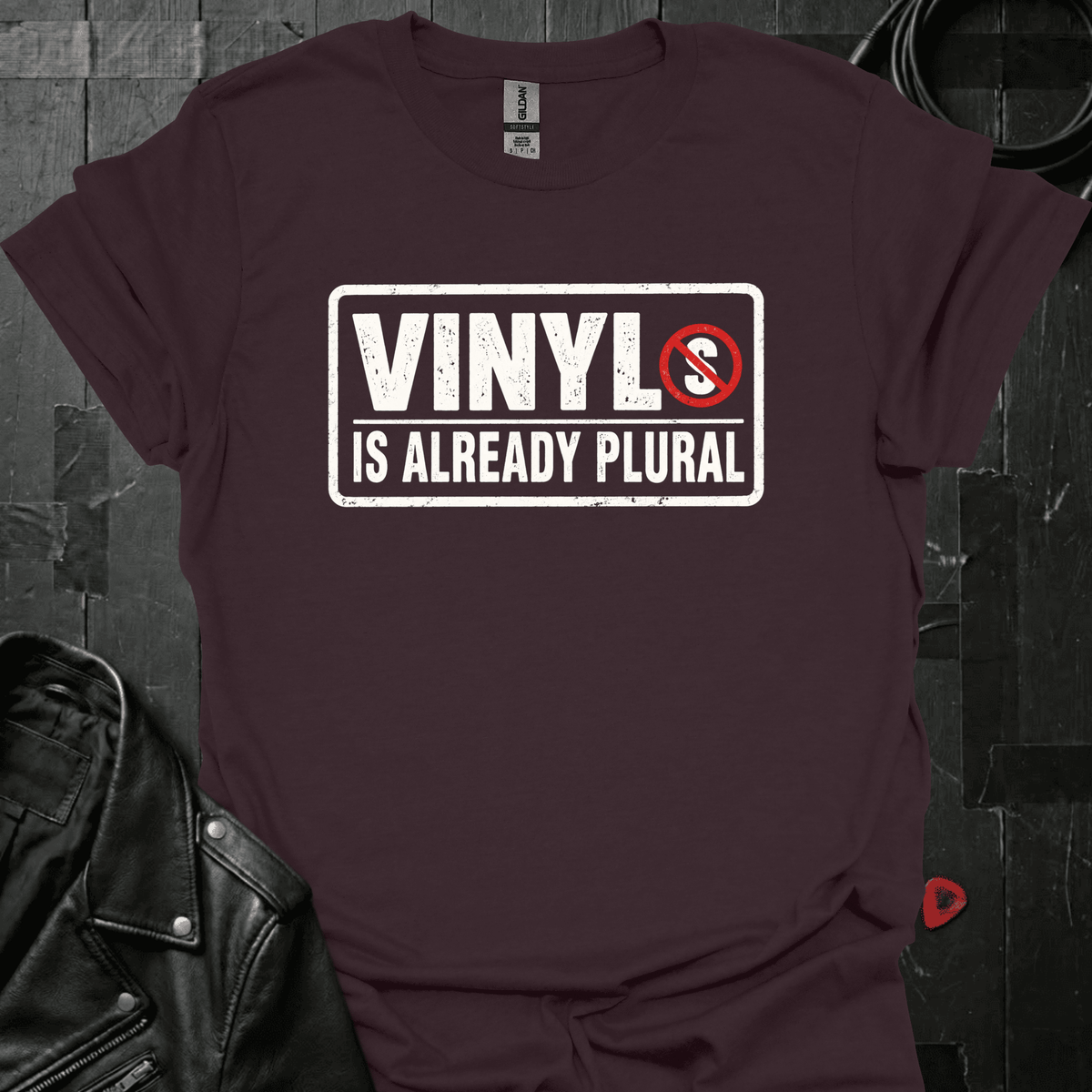 Vinyl Is Already Plural T-Shirt - Dark Chocolate - T-Shirt