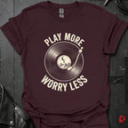 Play More Worry Less T-Shirt - Dark Chocolate - T-Shirt