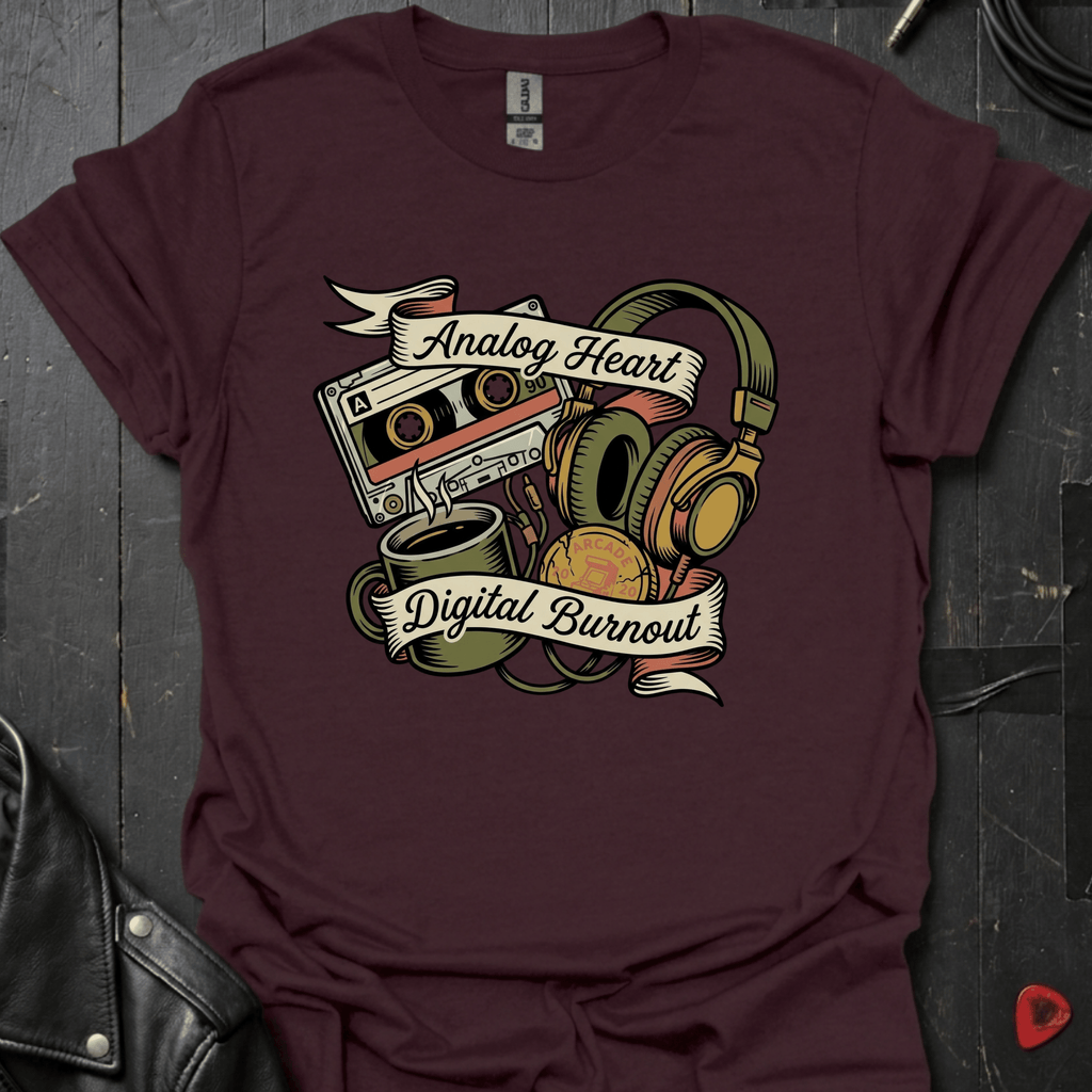 Digital Burnout T-Shirt - Dark Chocolate - T-Shirt