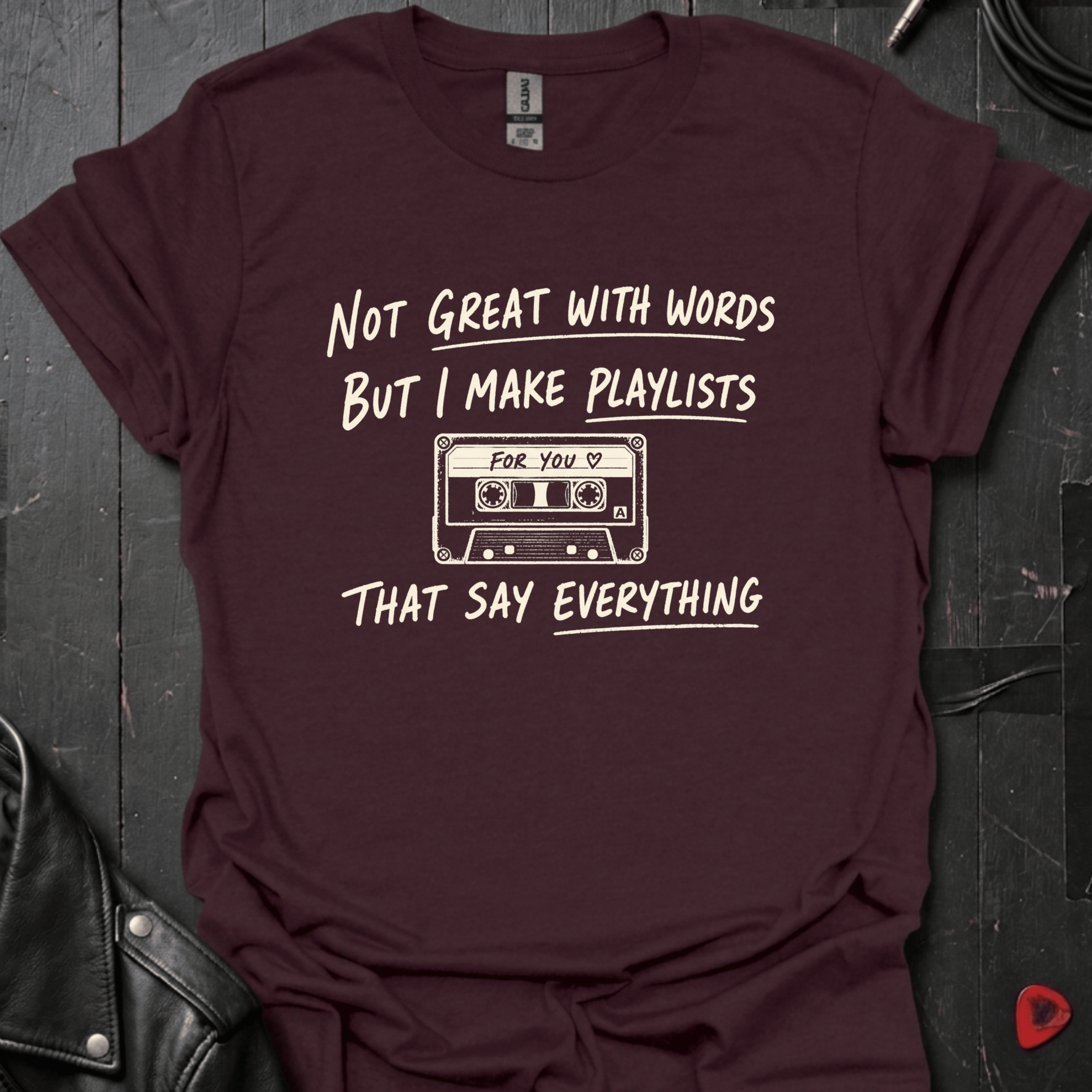 I Make Playlists T-Shirt - Dark Chocolate - T-Shirt