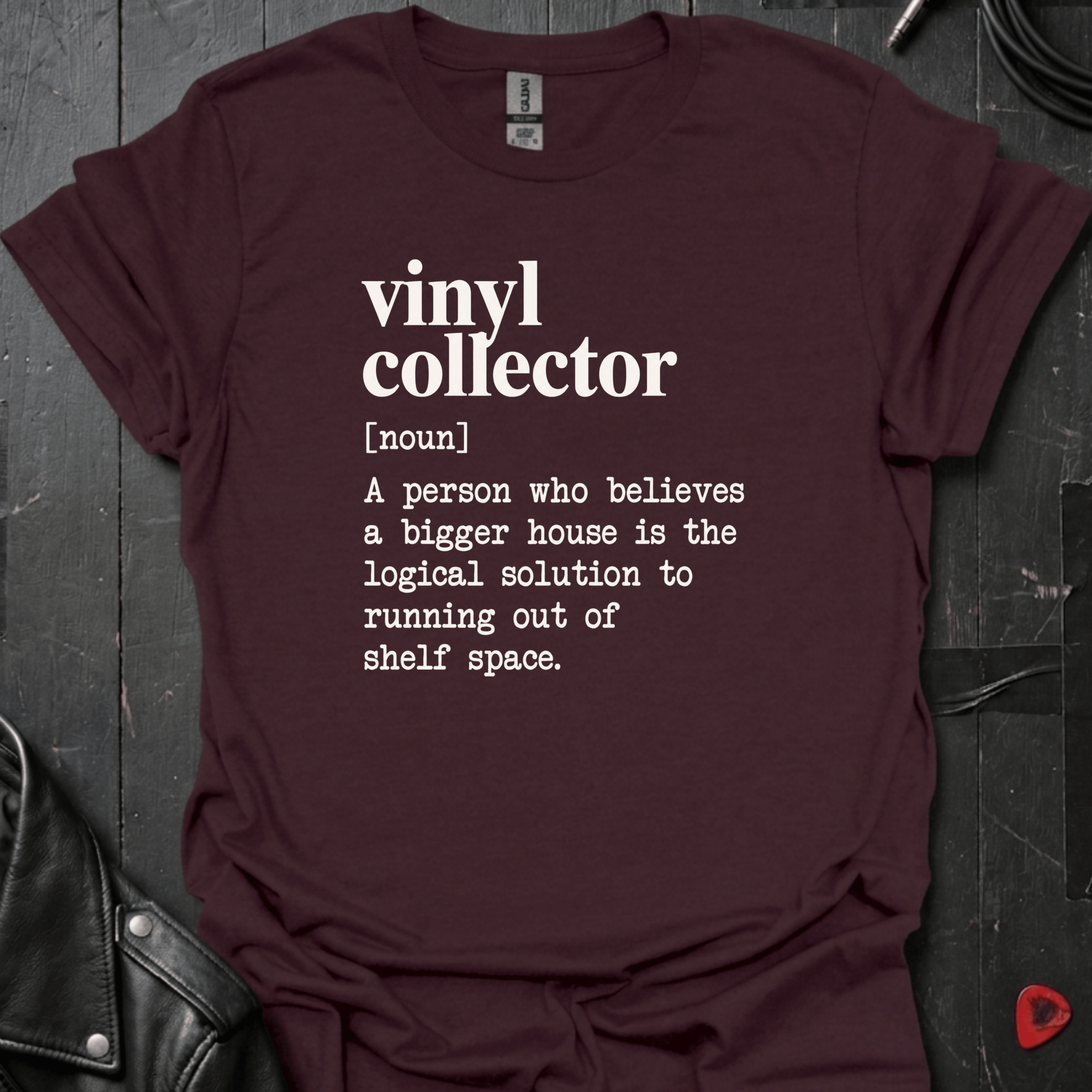 Vinyl Collector Definition T-Shirt - Dark Chocolate - T-Shirt