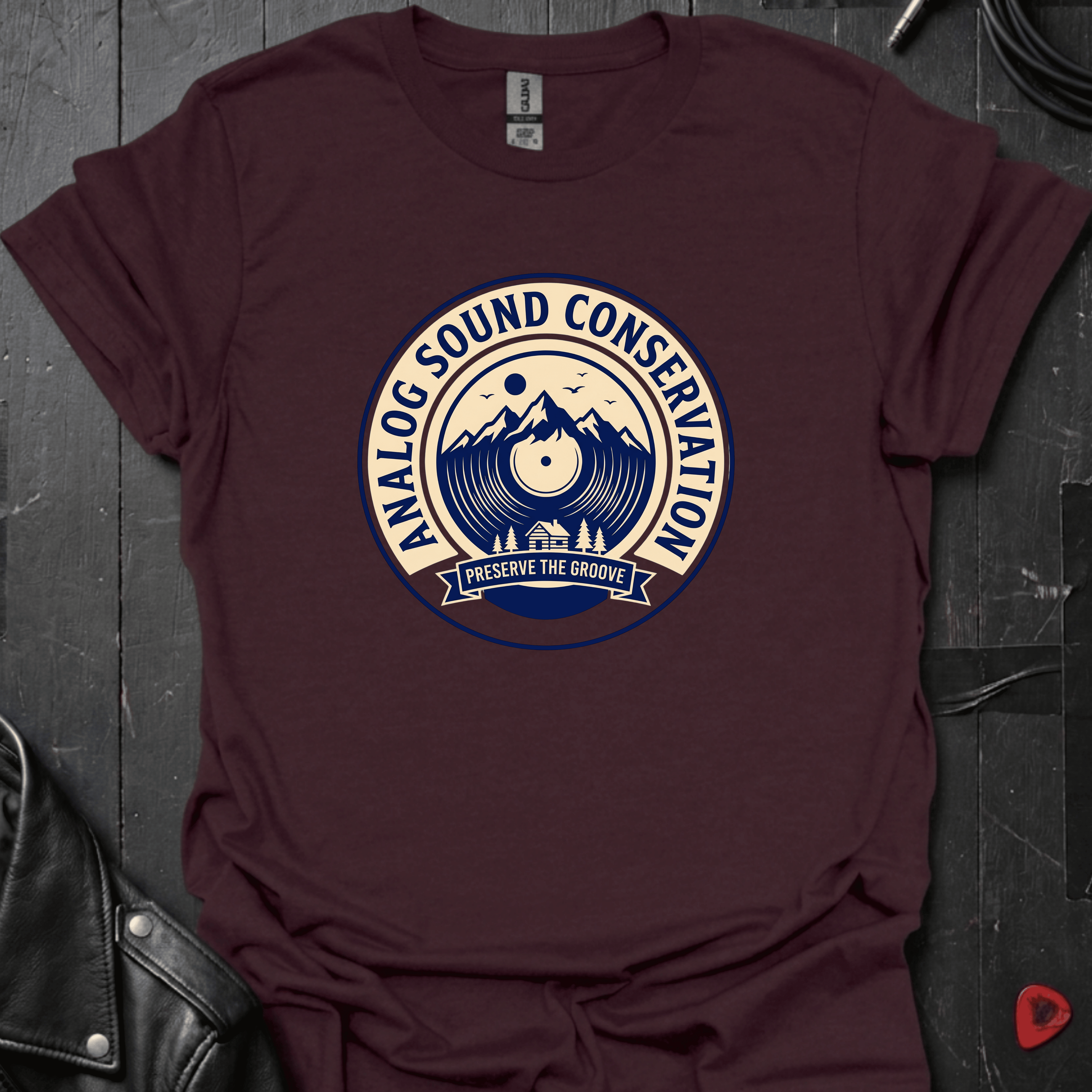 Analog Sound Conservation T-Shirt - Dark Chocolate - T-Shirt