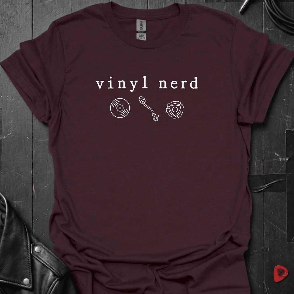 Vinyl Nerd T-Shirt - Dark Chocolate - T-Shirt