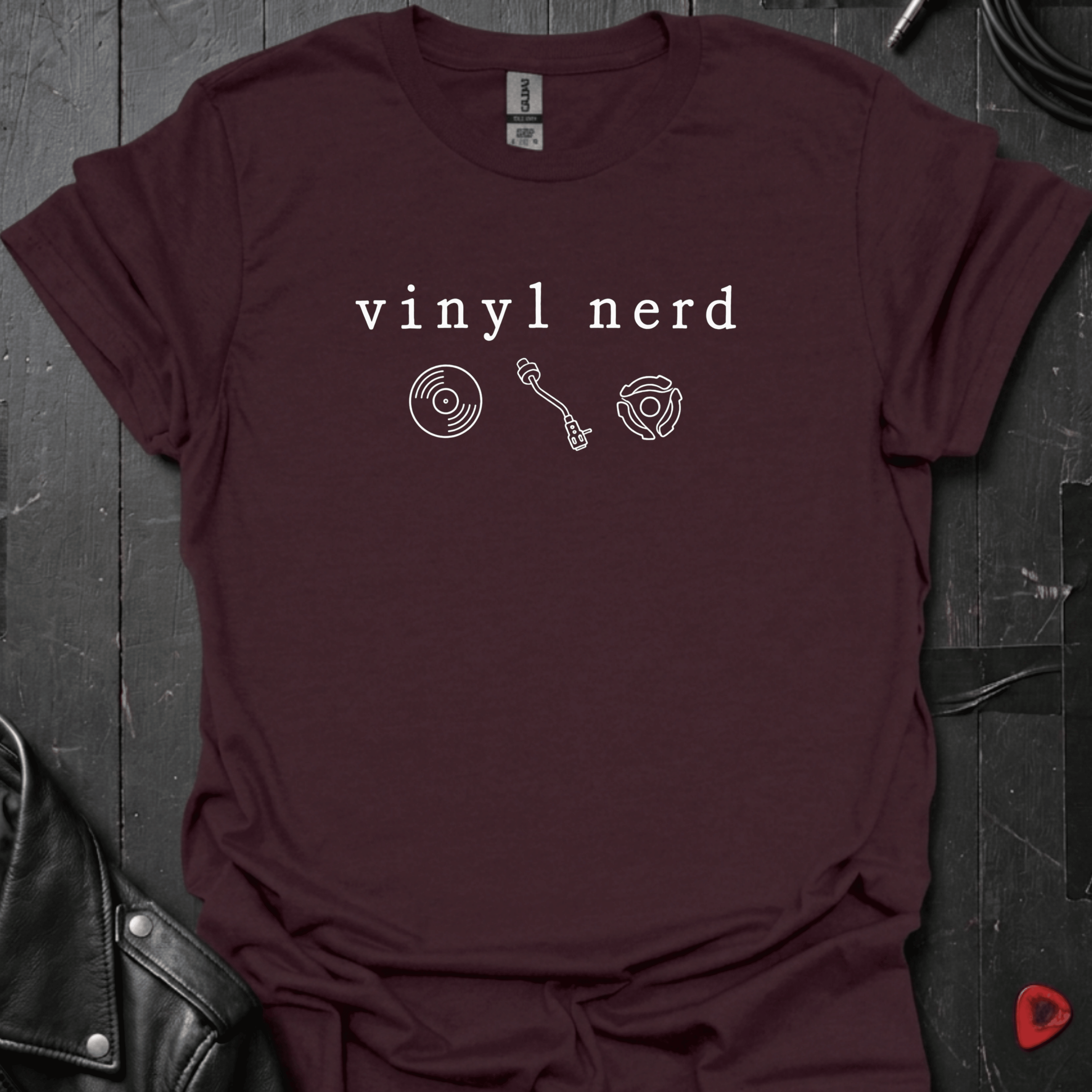 Vinyl Nerd T-Shirt - Dark Chocolate - T-Shirt