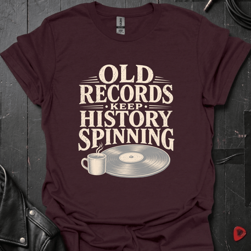 History On Vinyl T-Shirt - Dark Chocolate - T-Shirt