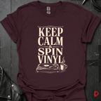 Keep Calm Spin Vinyl T-Shirt - Dark Chocolate - T-Shirt