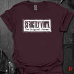 Strictly Vinyl The Original Format T-Shirt | Vinyl Lover Tee - Dark Chocolate - T-Shirt