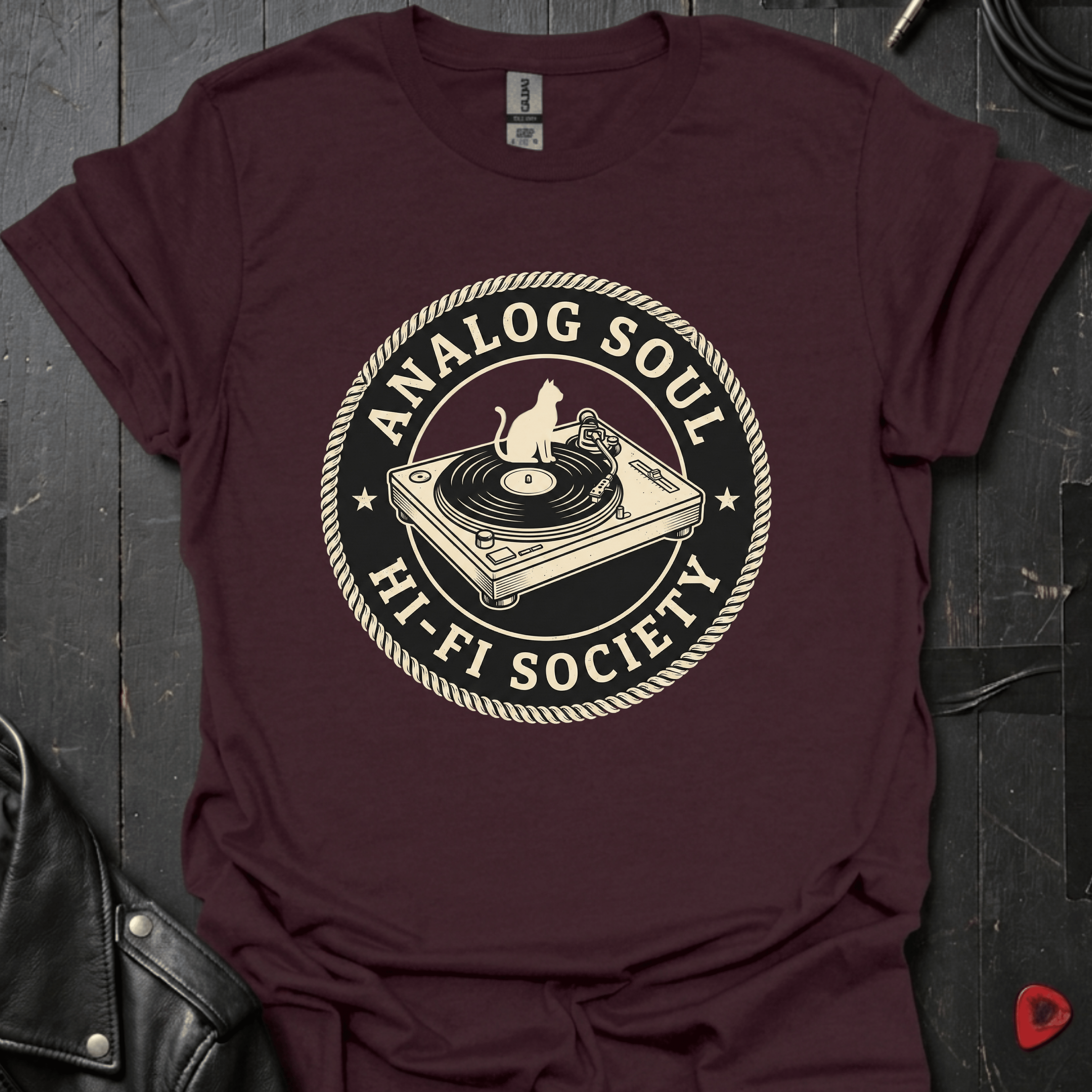 Analog Hi - Fi Society T-Shirt - Dark Chocolate - T-Shirt
